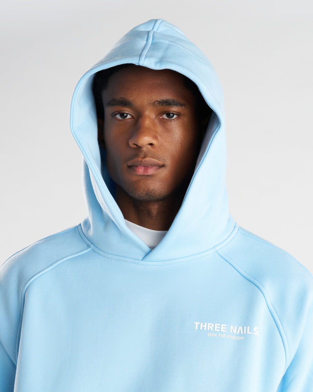 Signature Fleece Hoodie "STK" - Sky Blue