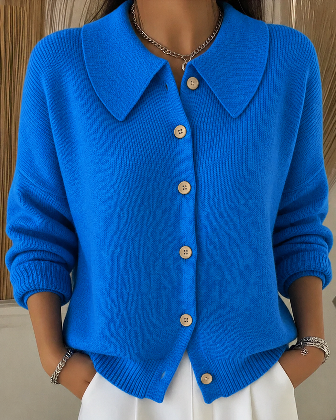 Sienna™ | Button Collar Cardigan
